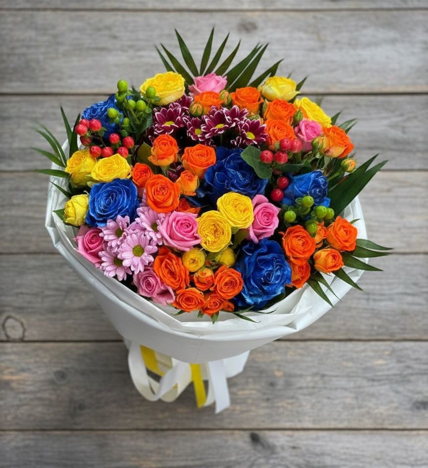 Букет цветов из: Розы и Хризантемы в Антипихе