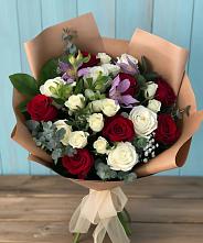 Букет цветов из:  Розы и Альстромерии в Антипихе