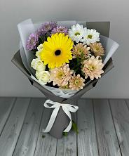 Букет цветов из:  Розы, Герберы и Хризантемы в Антипихе