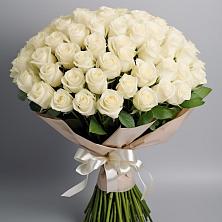 Букет 101 беля роза Белоснежка в Антипихе