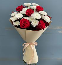 Букет цветов из:  Розы и Хризантемы в Антипихе