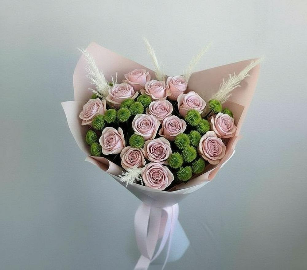 Букет цветов из: Розы и Хризантемы в Антипихе