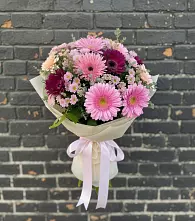 Букет цветов из:  Герберы и Хризантемы в Антипихе