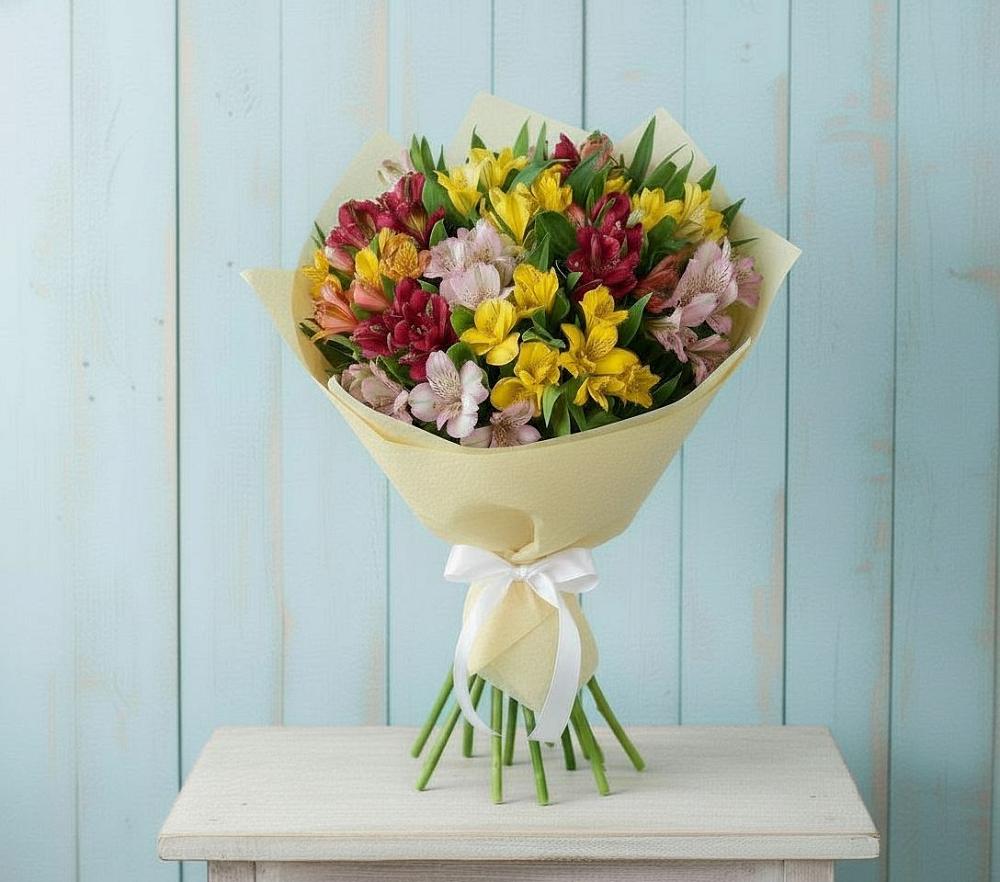 Букет цветов из: Альстромерии в Антипихе