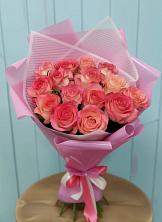 Букет 15 Розовых роз Равель в Антипихе